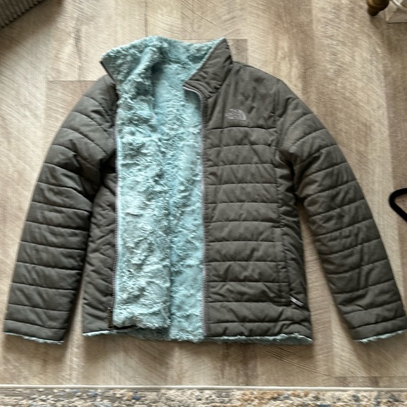 North Face Childrens Girls ReversibleCoat Size Large
